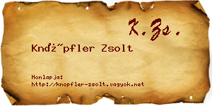 Knöpfler Zsolt névjegykártya